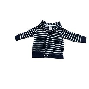 Joe Fresh Navy and White Striped Sweater